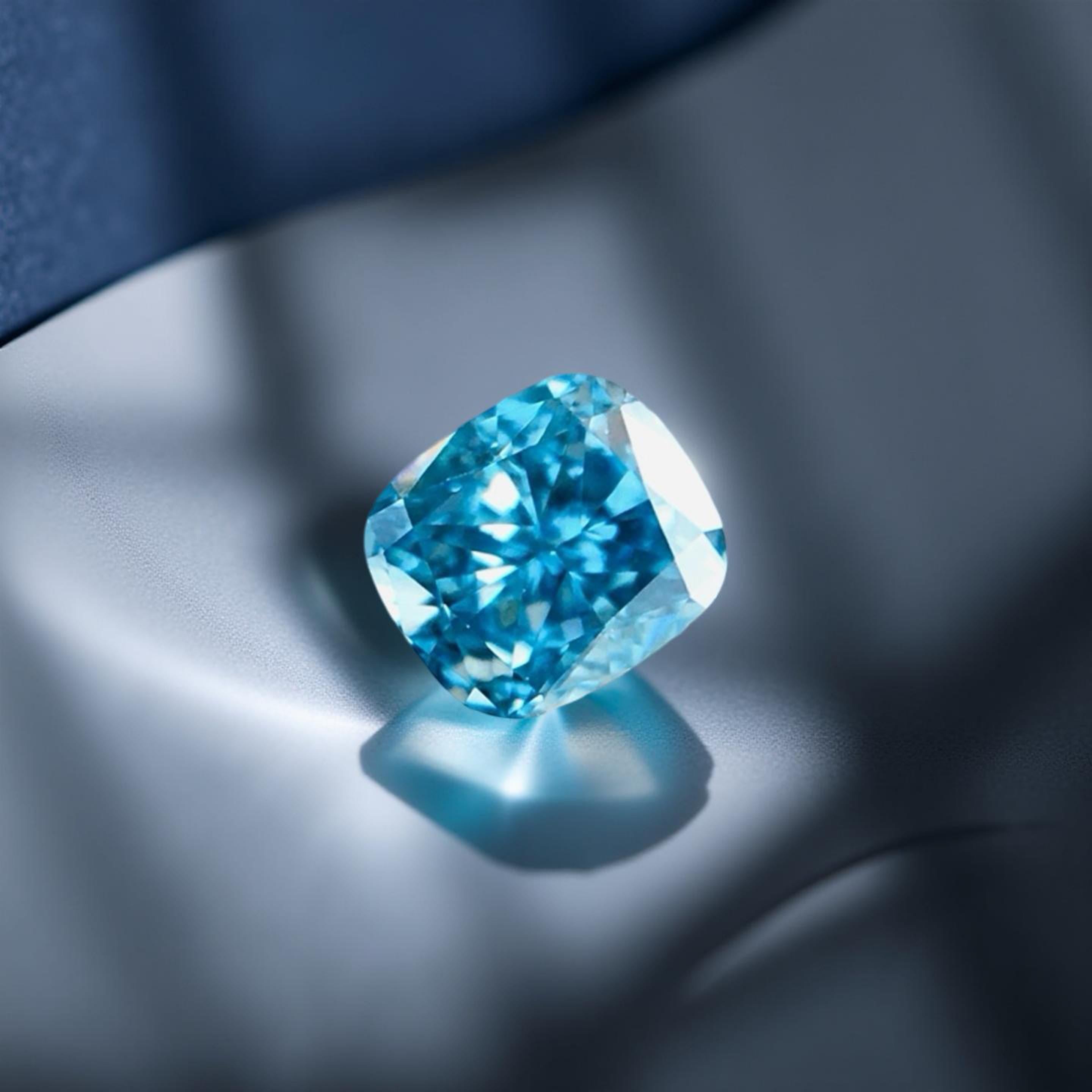 GIA Certified Natural Fancy Vivid Green-Blue Diamond – BOITE LAQUE