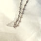 French Ornament Natural Diamonds White Gold Chain Necklace
