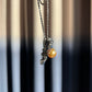 South Sea Golden Pearl & Sapphire Diamond Pendant Necklace