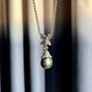 Tahitian Black Pearl & Champagne Diamond Pendant Necklace