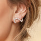 18K Solid Gold Earth Mined Diamond Earrings
