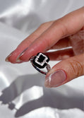 Art Deco Black Spinel Ring