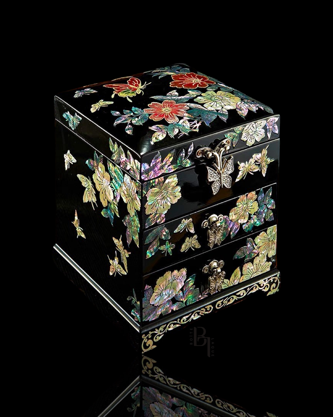 Mother of Pearl Lacquer Jewelry Box