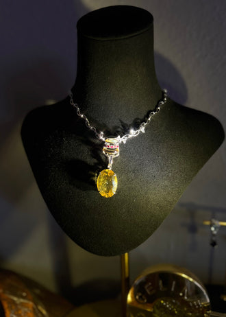 Golden Hour Natural Citrine Statement Necklace