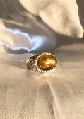 Bourbon Citrine Cabochon Ring