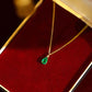 Little Jardin Natural Emerald Drop 18k Gold Pendant Necklace