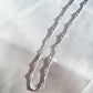 Solid 14k White Gold Delicate Chain Necklace