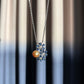 South Sea Golden Pearl & Sapphire Diamond Pendant Necklace