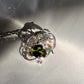 Natural 7.5Ct Green Tourmaline with Tsavorite and Diamond Dolphins Pendant Brooch in 18K White Gold