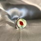 Round Fei Cui & Red Bird Jadeite Jade Ring