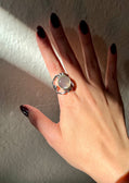 7 Carats Natural Moonstone Silver Ring