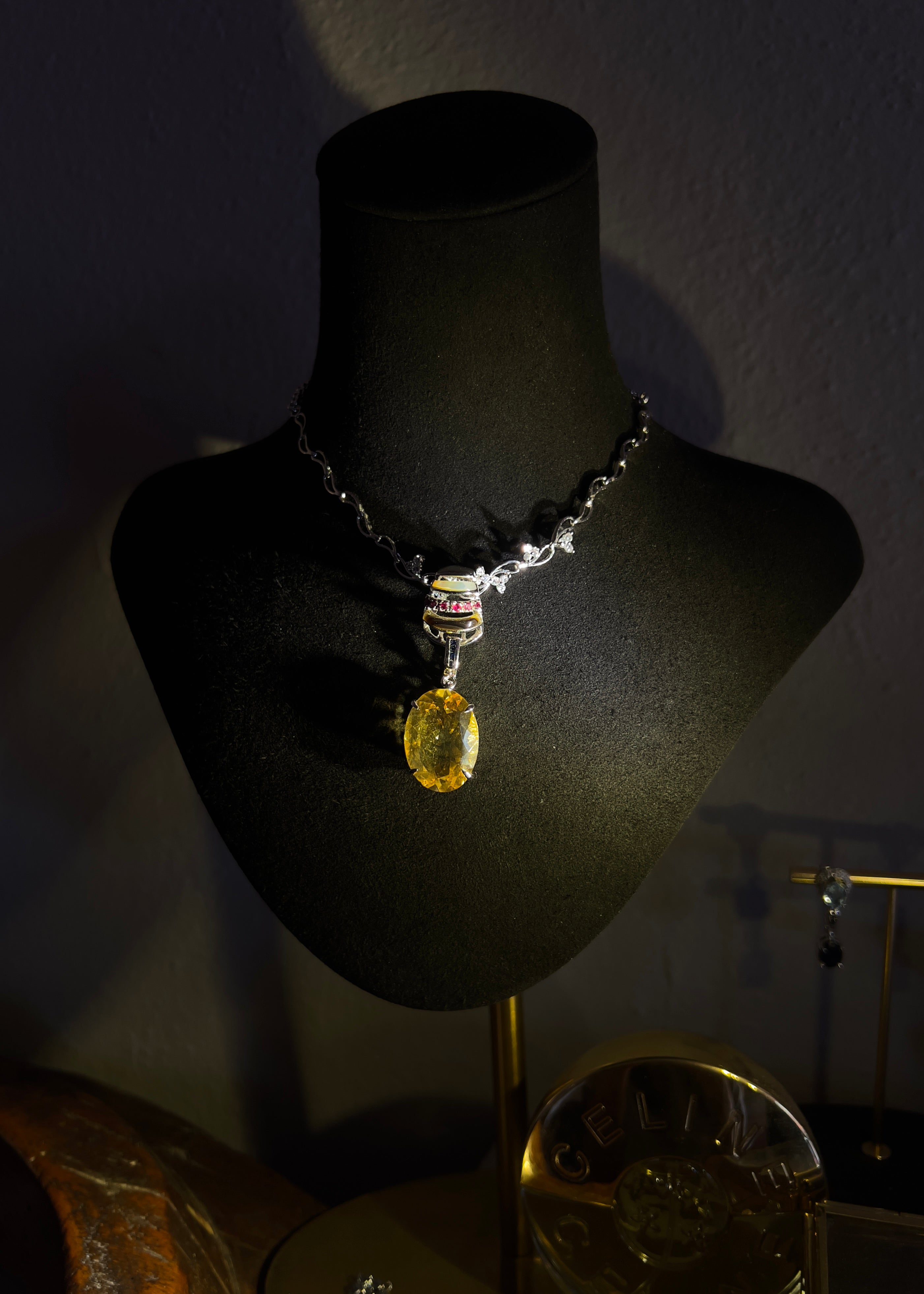 Golden Hour Natural Citrine Statement Necklace