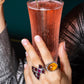 Raspberry Garnet Cocktail Ring