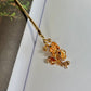 Gold Flower Garden Hair Stick Pin
