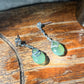 Prehnite & Moonstone Teardrop Earrings in 14k White Gold