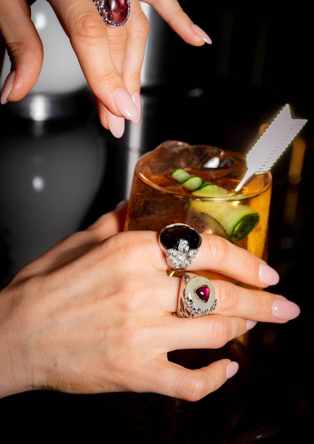 Chartreuse Over Ice Cocktail Ring