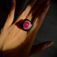 Old Burmese Ruby Cabochon Cocktail Ring