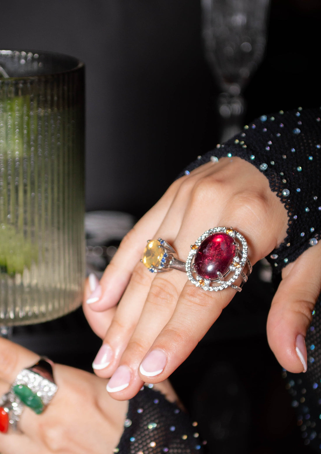 20 Carat Red Rubellite Tourmaline Cocktail Ring