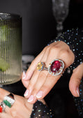 20 Carat Red Rubellite Tourmaline Cocktail Ring
