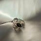Natural 7.5Ct Green Tourmaline with Tsavorite and Diamond Dolphins Pendant Brooch in 18K White Gold