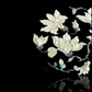 Gardenia Mother of Pearl Lacquer Wood Round Tray