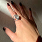 7 Carats Natural Moonstone Silver Ring
