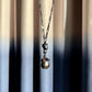 Peacock Tahitian Black Pearl & Ruby Pendant Necklace