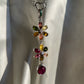Multicolor Tourmaline Flowers Pendant Necklace