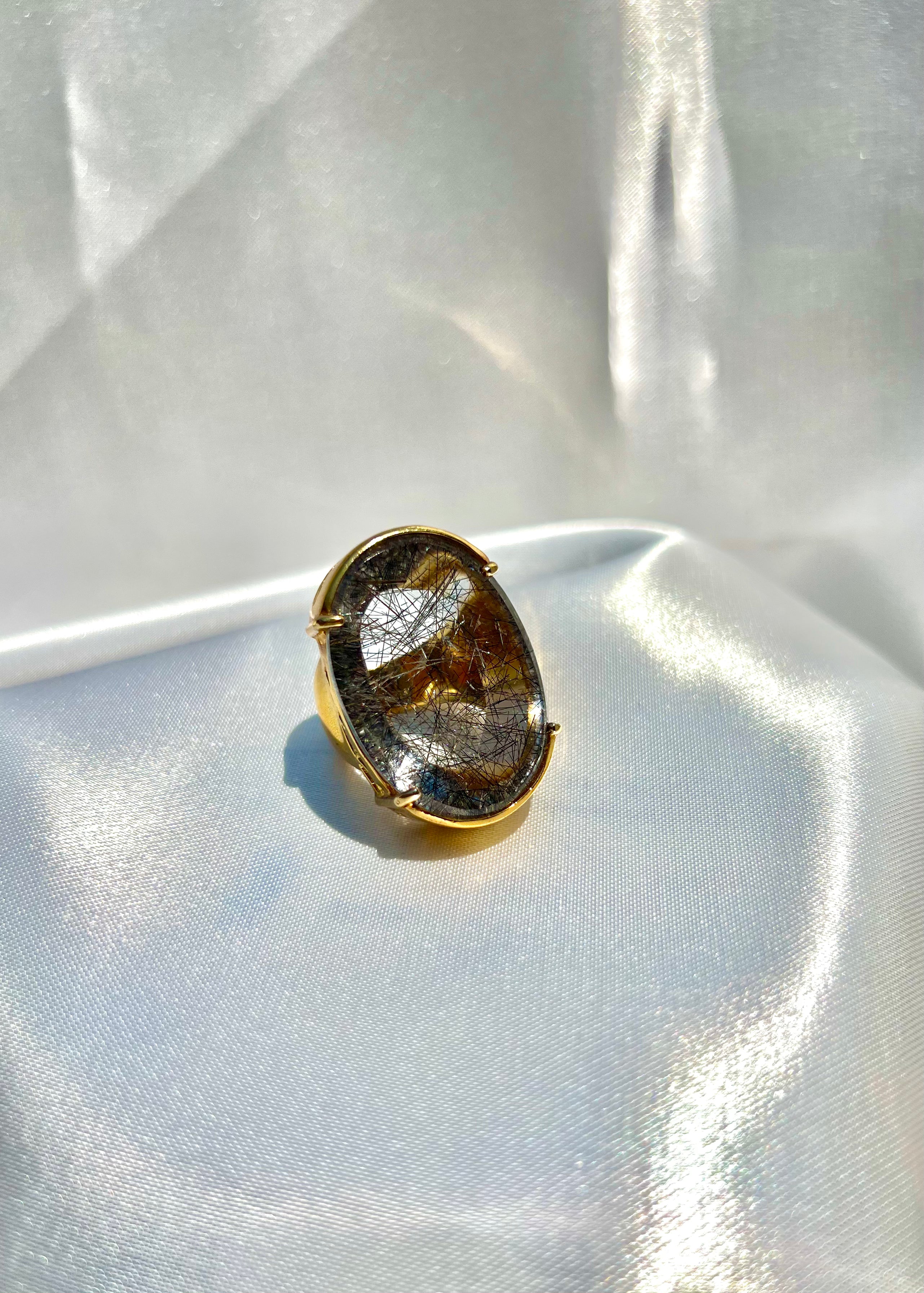 Nordic Cold Crystal Chunky Ring