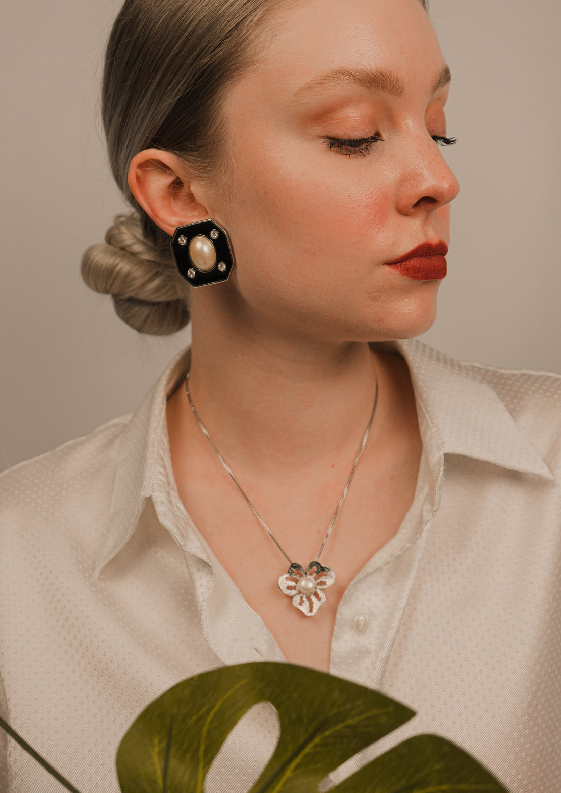 Freshwater Pearl Pendant Brooch Necklace