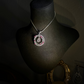 Natural Morganite and Rhodolite Garnet Pendant Necklace with Sapphires