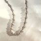 French Ornament Natural Diamonds White Gold Chain Necklace