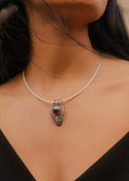 Tahitian Black Pearl & Ruby Pendant Necklace