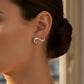 18K Solid Gold Earth Mined Diamond Earrings