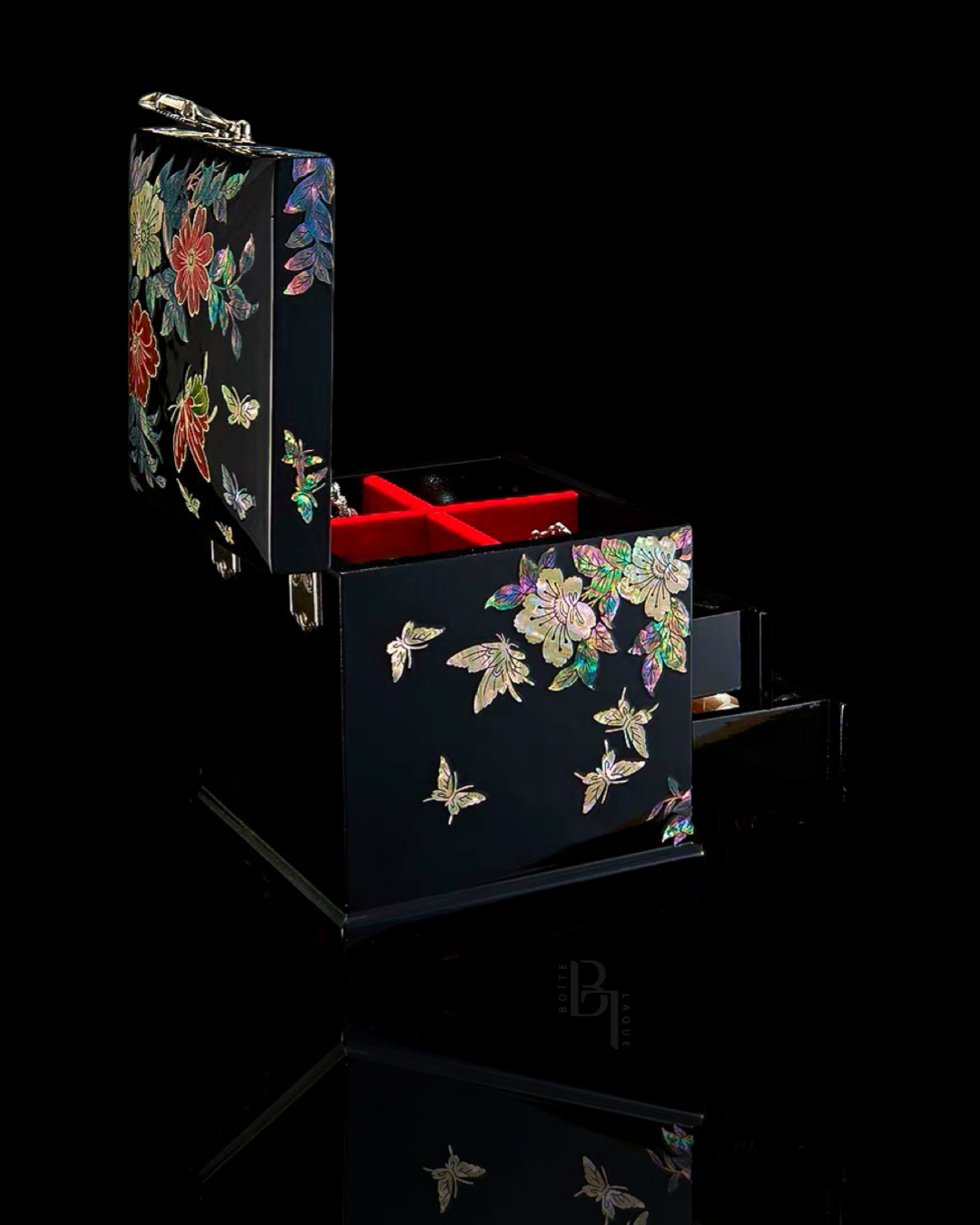 Mother of Pearl Lacquer Jewelry Box