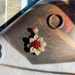 Camellia Ruby and Diamond Flower 18k Solid Gold Pendant