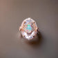 Opal and Clear Quartz Rose Gold Art Deco Ring