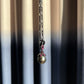 Peacock Tahitian Black Pearl & Ruby Pendant Necklace