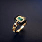 Malachite 18K Gold Ring – Art Deco Statement Ring | Unique Gemstone Jewelry