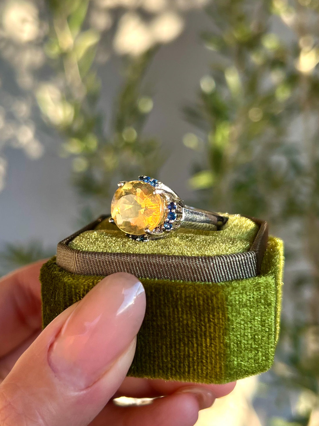 Lemon Drop Fire Opal Cocktail Ring
