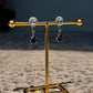 Natural Iolite & Aquamarine Drop Earrings in 14k White Gold