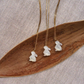 Mother of Pearl Bunny Pendant Necklace