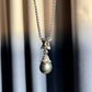 Tahitian Black Pearl & Champagne Diamond Pendant Necklace