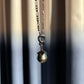 Peacock Tahitian Black Pearl & Ruby Pendant Necklace