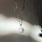 Diamond Sunflower 18k White Gold Pendant Necklace