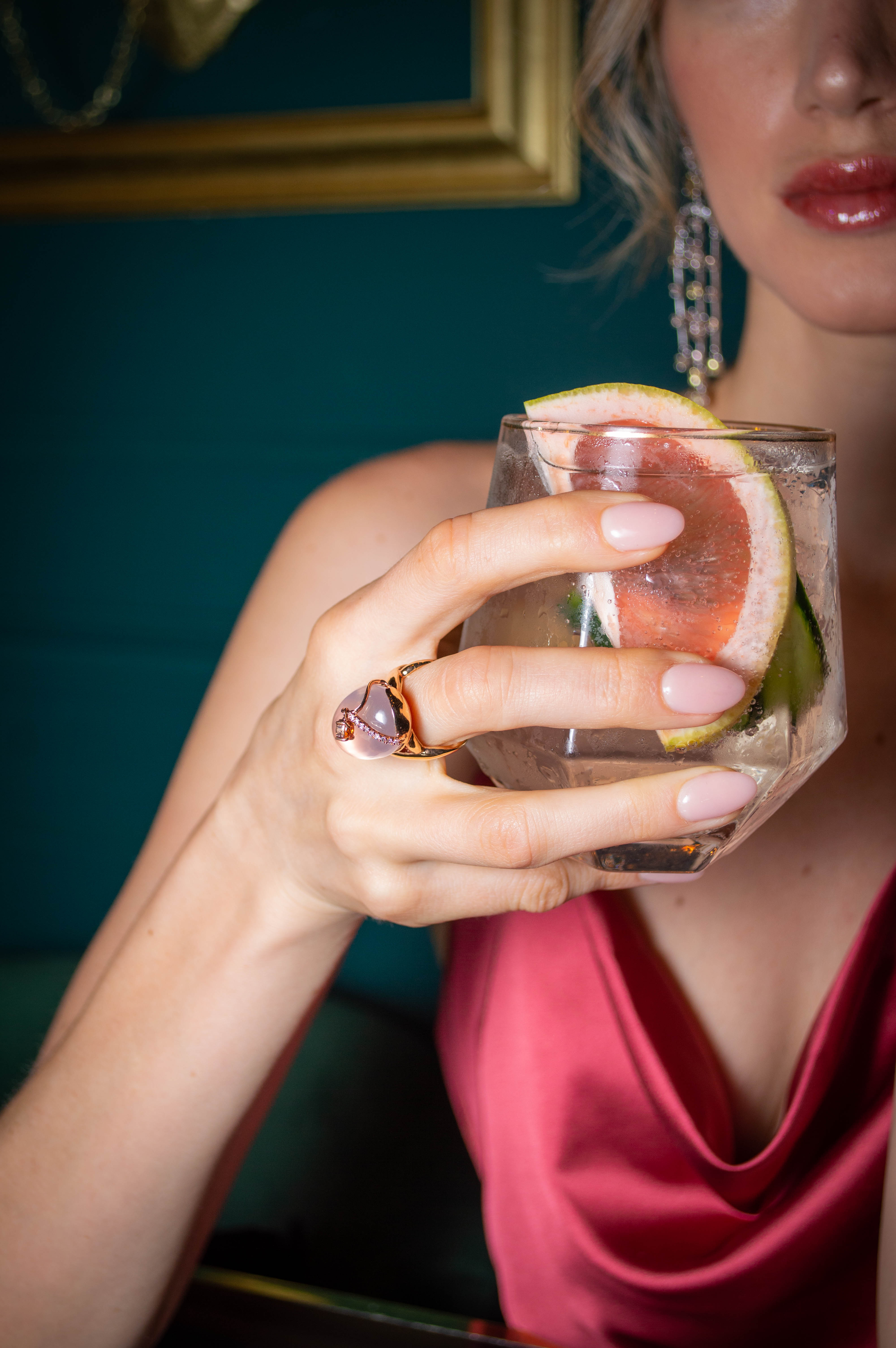 Rosé All Day Cocktail Ring