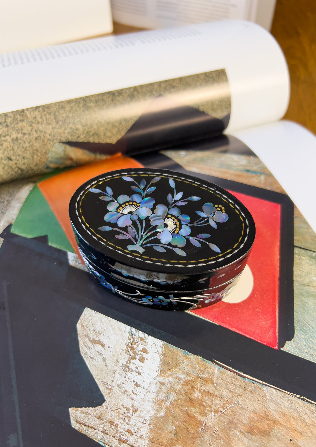 Oval Shape Mother of Pearl Box