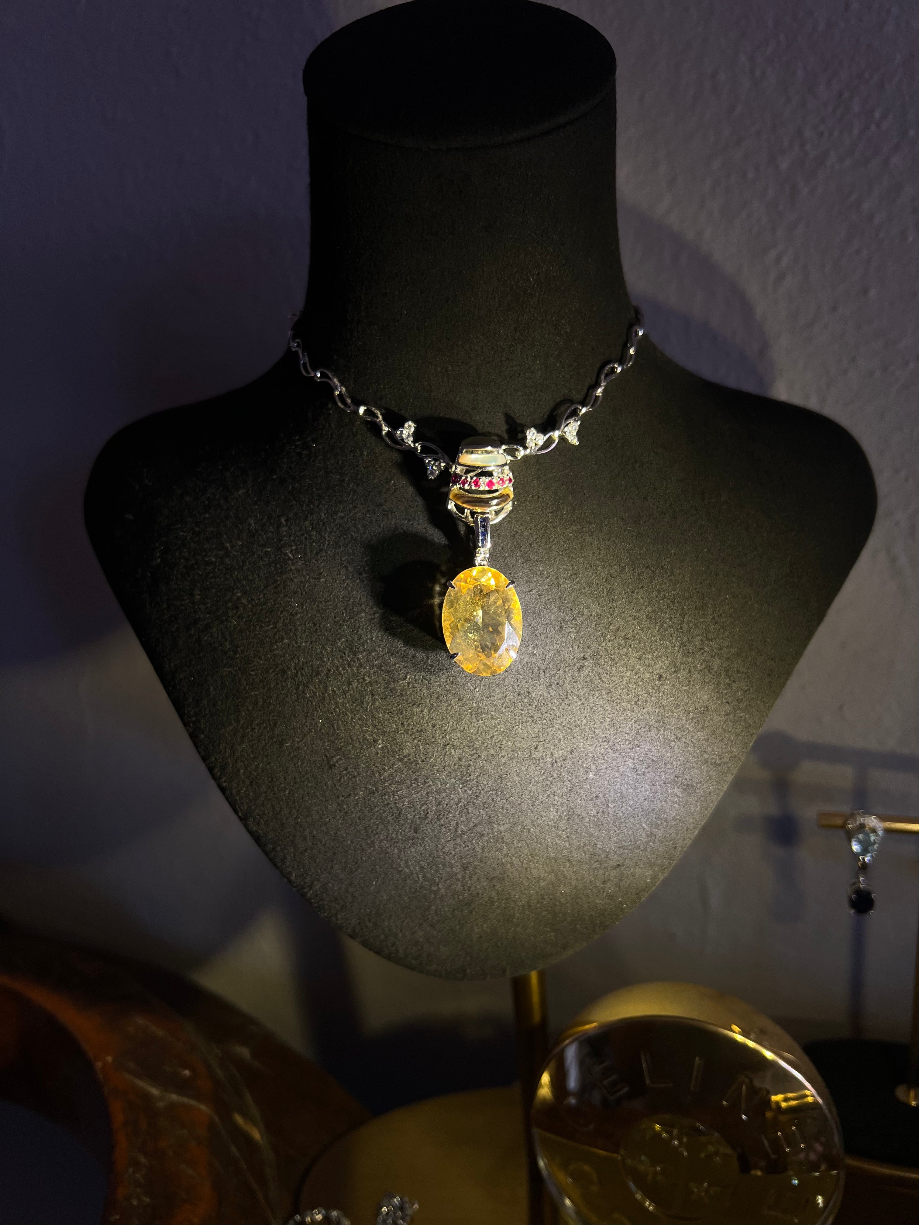 Golden Hour Natural Citrine Statement Necklace