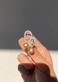 Whimsical Golden South Sea Pearl Pendant Brooch