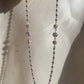 Retrograde Silver Jeweled Beads Necklace